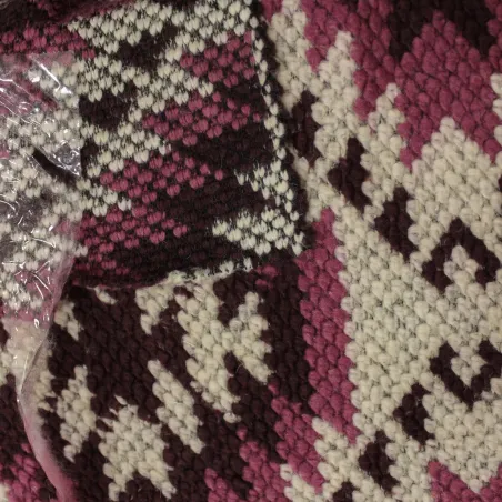 Cappotto uncinetto fucsia per donna e bambini| tessuti deadstock