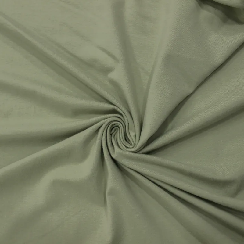 Jersey di cotone biologico di colore verde salvia | Shop bio