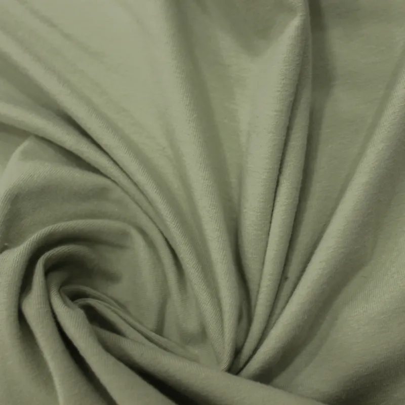 Jersey di cotone biologico di colore verde salvia | Shop bio