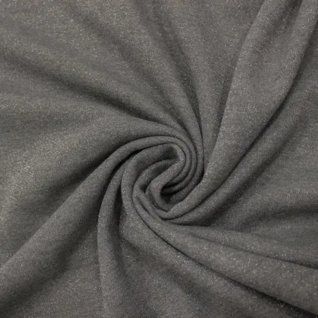 Tessuto in Felpa - grigio Lurex | OEKO-TEX