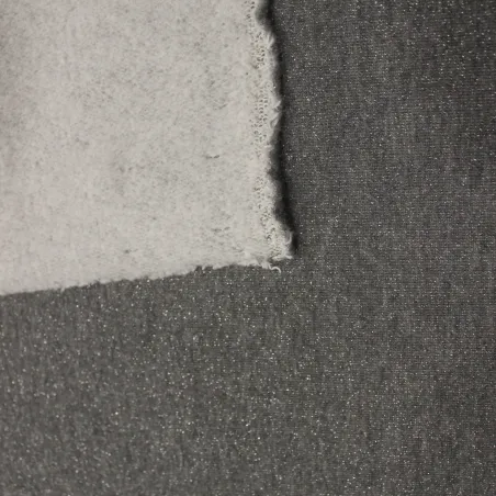 Tessuto in Felpa - grigio Lurex | OEKO-TEX