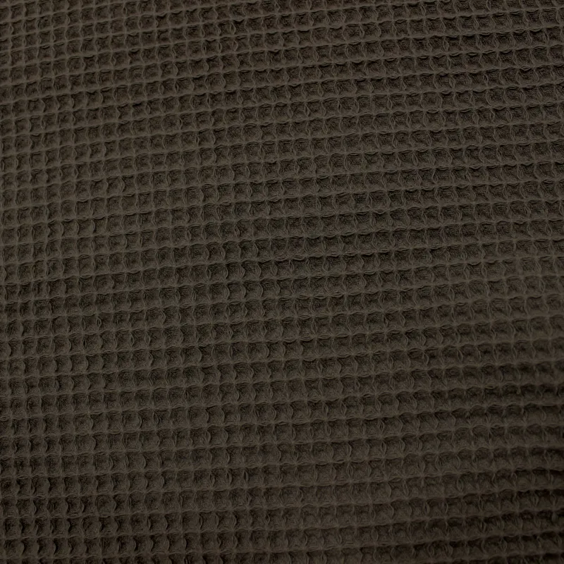 Tessuto waffle in cotone grigio - Tessuti fai da te | IL TESSUTAIO