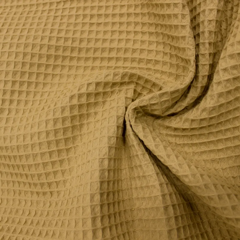 Tessuto waffle in cotone beige| abbigliamento bambini | IL TESSUTAIO