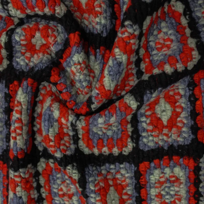 Tessuto deadstock per cappotto in misto  multicolor