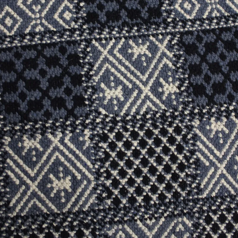 Tessuto misto lana per cappe e cappotti colore blu e carta da zucchero