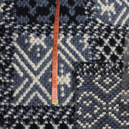 Tessuto misto lana per cappe e cappotti colore blu e carta da zucchero