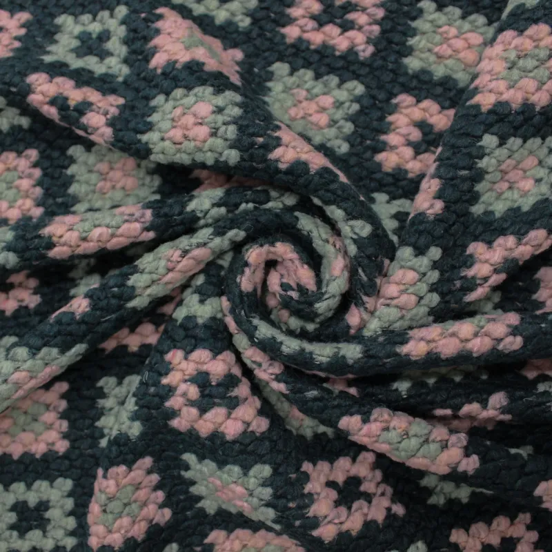 Tessuto uncinetto deadstock per cappotto misto lana