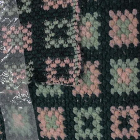 Tessuto uncinetto deadstock per cappotto misto lana