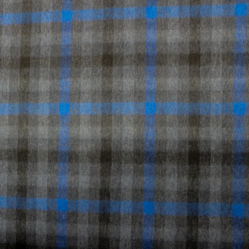 Tessuto per cappotto scozzese blu