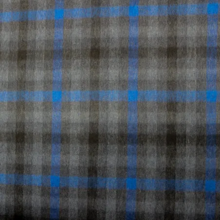 Tessuto per cappotto scozzese blu