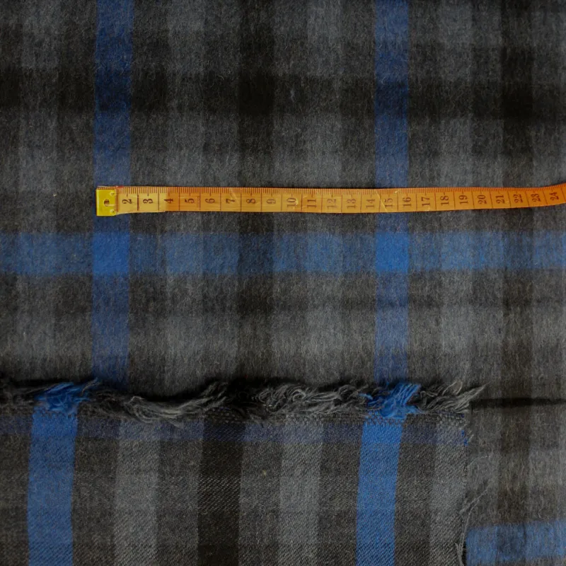 Tessuto per cappotto scozzese blu
