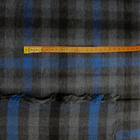 Tessuto per cappotto scozzese blu
