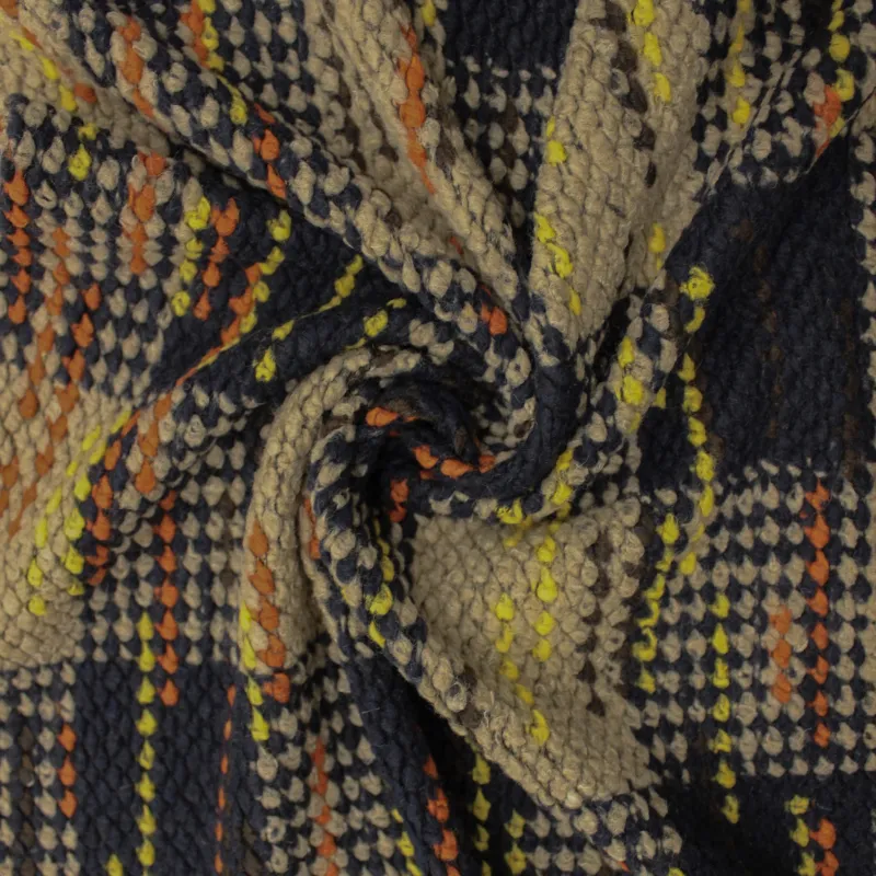 Tessuto deadstock uncinetto in  misto lana per cappotti unisex