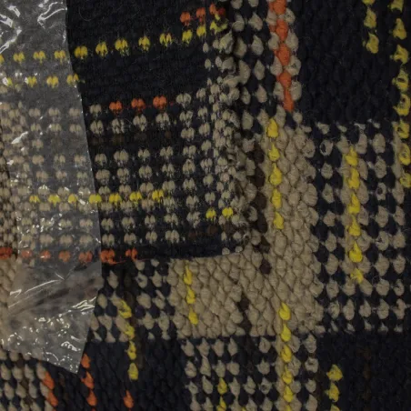 Tessuto deadstock uncinetto in  misto lana per cappotti unisex