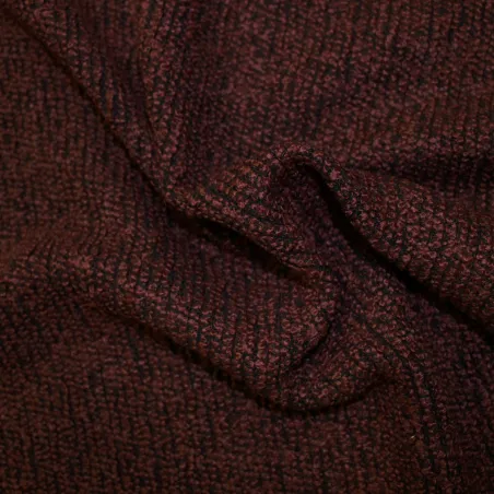 Tessuto in boucle' bordeaux | tessuti deadstock