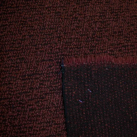 Tessuto in boucle' bordeaux | tessuti deadstock