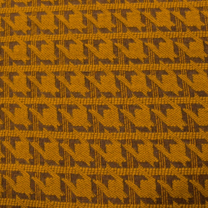 TESSUTO PIED DE POUL MADE IN ITALY DI COLORE OCRA | TESSUTI ABBIGLIEMENTO