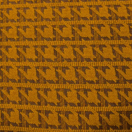 TESSUTO PIED DE POUL MADE IN ITALY DI COLORE OCRA | TESSUTI ABBIGLIEMENTO