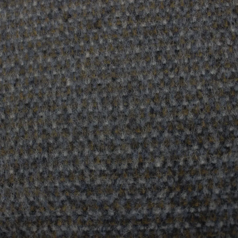 Tessuto per cappotto deadstock di colore blu puntinato