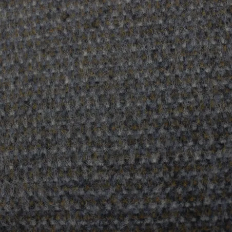 Tessuto per cappotto deadstock di colore blu puntinato