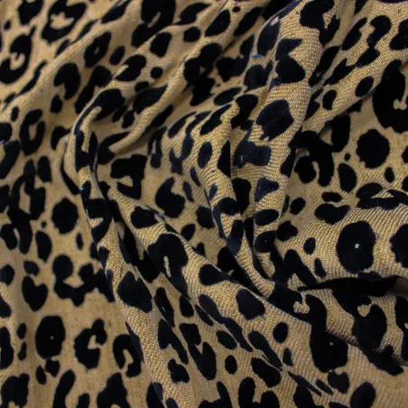 Tessuto jeans maculato beige  | IL TESSUTAIO