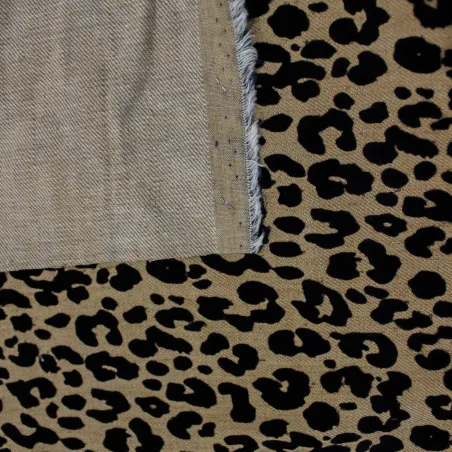 Tessuto jeans maculato beige  | IL TESSUTAIO