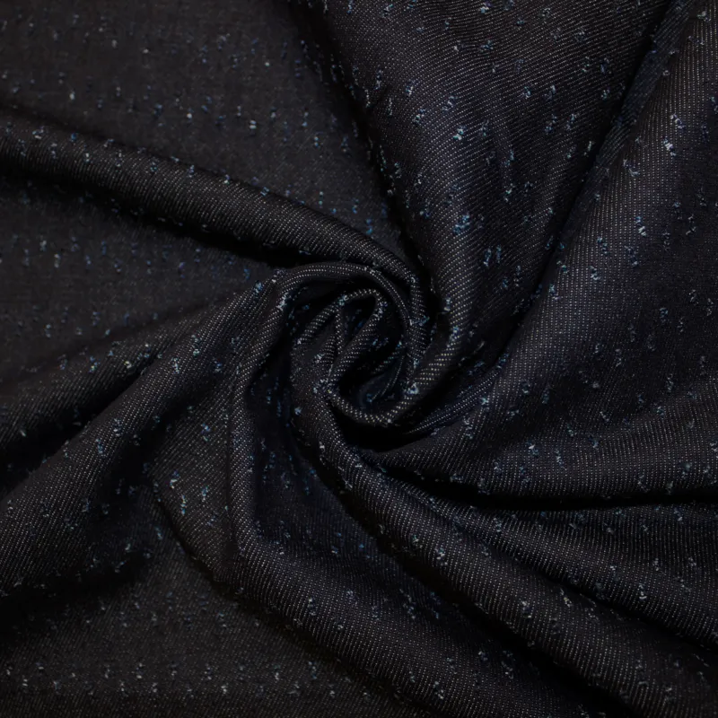Tessuto Jeans traforato- Blu scuro | ILTESSUTO