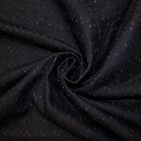 Tessuto Jeans traforato- Blu scuro | ILTESSUTO