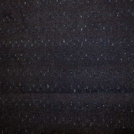 Tessuto Jeans traforato- Blu scuro | ILTESSUTO