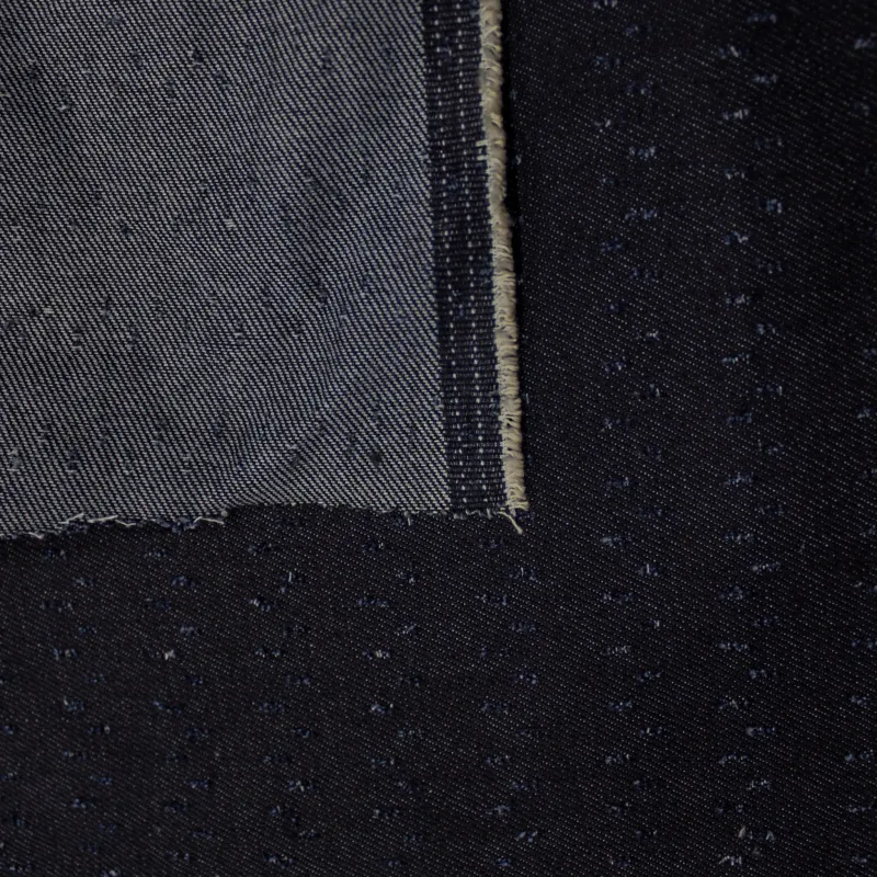 Tessuto Jeans traforato- Blu scuro | ILTESSUTO