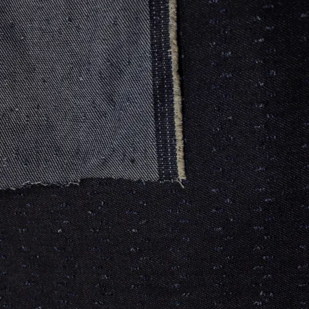 Tessuto Jeans traforato- Blu scuro | ILTESSUTO