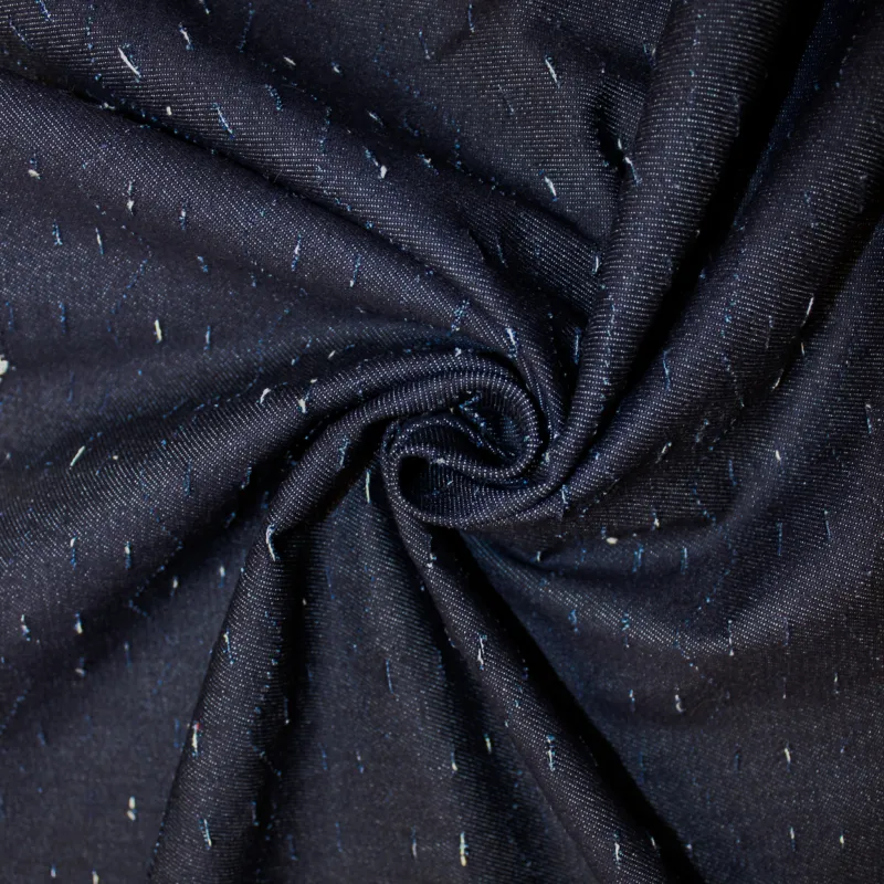 Tessuto Jeans geometrico- Blu | ILTESSUTO