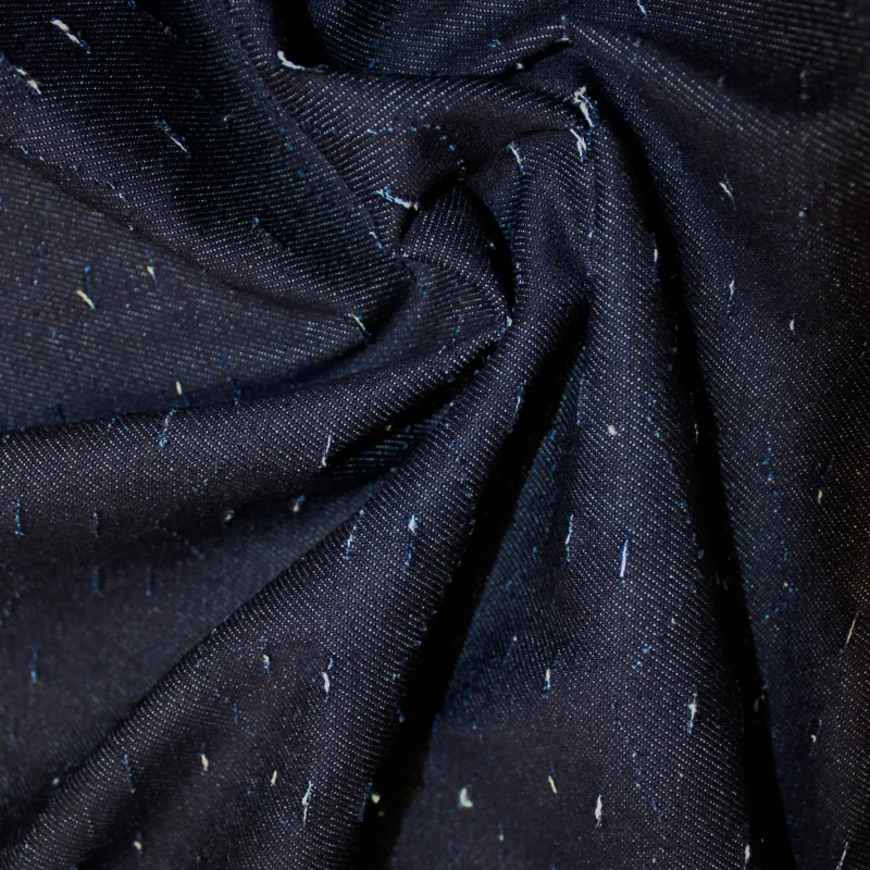 Tessuto Jeans geometrico- Blu | ILTESSUTO