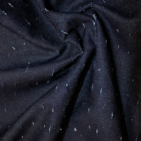 Tessuto Jeans geometrico- Blu | ILTESSUTO