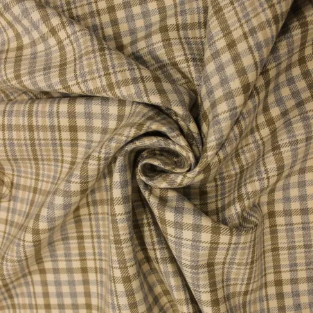 Tessuto scozzese beige per bambini | IL TESSUTAIO