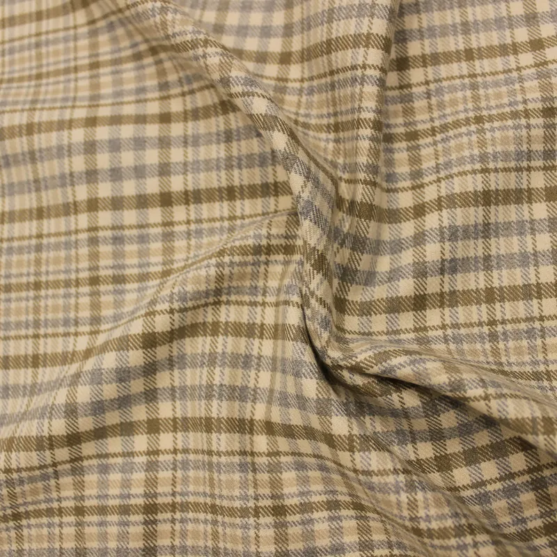 Tessuto scozzese beige per bambini | IL TESSUTAIO