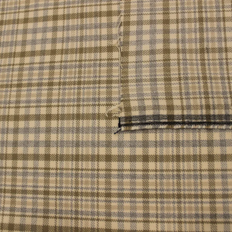 Tessuto scozzese beige per bambini | IL TESSUTAIO