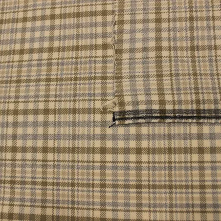 Tessuto scozzese beige per bambini | IL TESSUTAIO