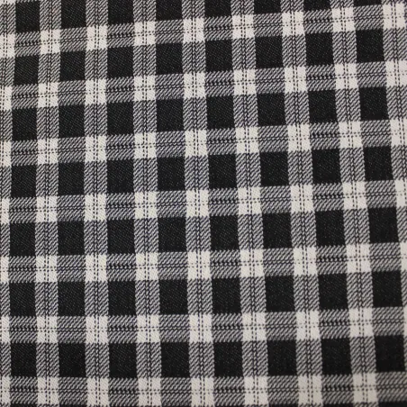 TESSUTO VICHY IN MISTO COTONE  BIANCO E NERO | ABBIGLIAMENTO DONNA