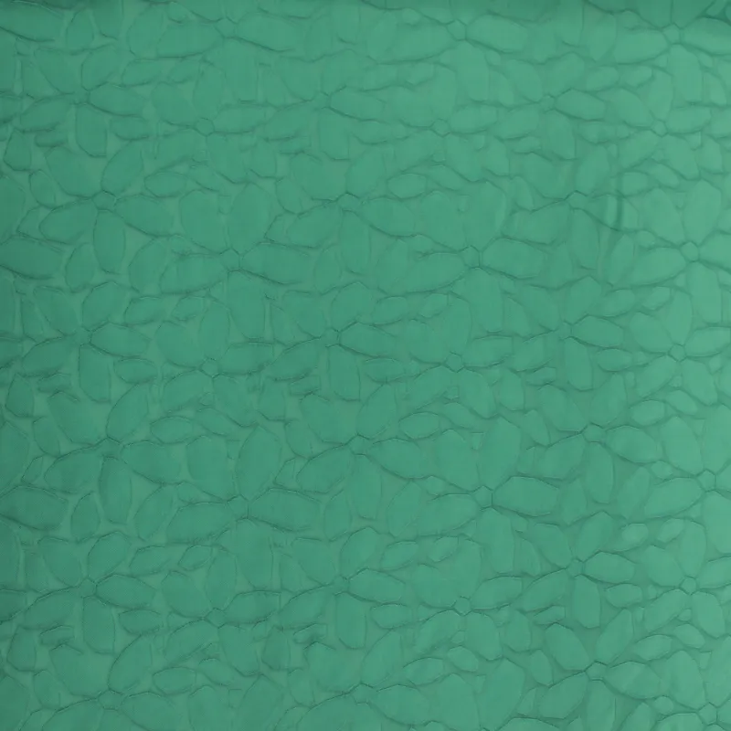 Raso in viscosa floreale verde acqua | Tessuti Pregiati