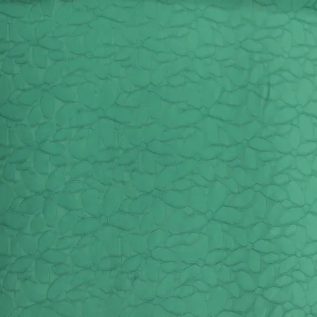 Raso in viscosa floreale verde acqua | Tessuti Pregiati