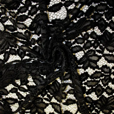 Pizzo nero in ciniglia  abbigliamento donna | IL TESSUTAIO