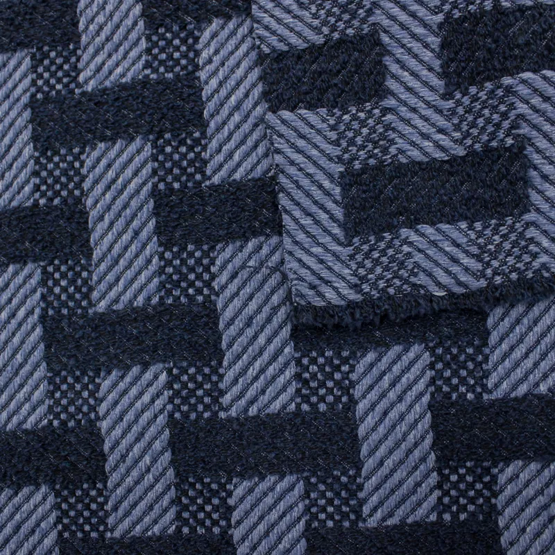 Jacquard blu disegno geometrico  | Abbigliamento uomo| Made in Italy