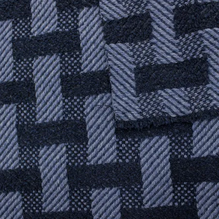 Jacquard blu disegno geometrico  | Abbigliamento uomo| Made in Italy
