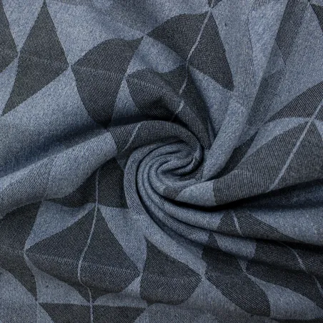 Jacquard blu scuro disegno  | Tessile per pantaloni