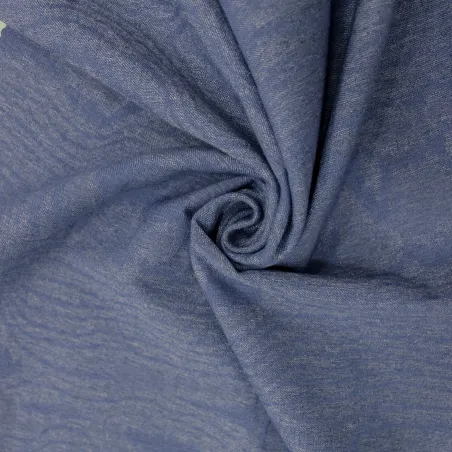 Jacquard blu in lana  | tessuti made in Italy per uomo