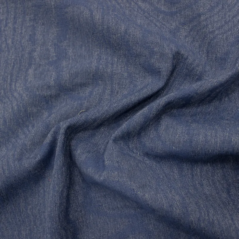 Jacquard blu in lana  | tessuti made in Italy per uomo