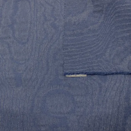 Jacquard blu in lana  | tessuti made in Italy per uomo