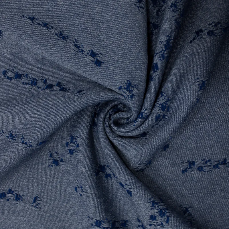 Tessuto jacquard blu  elettrico | abbigliamento uomo - donna