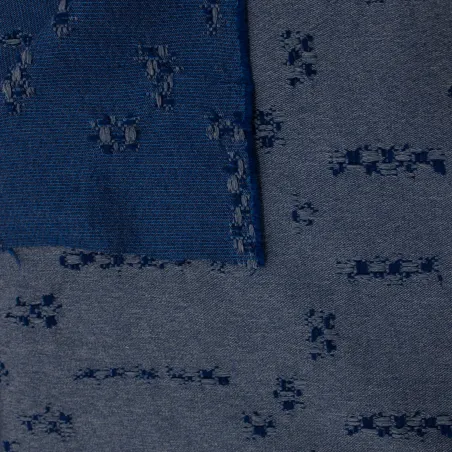 Tessuto jacquard blu  elettrico | abbigliamento uomo - donna